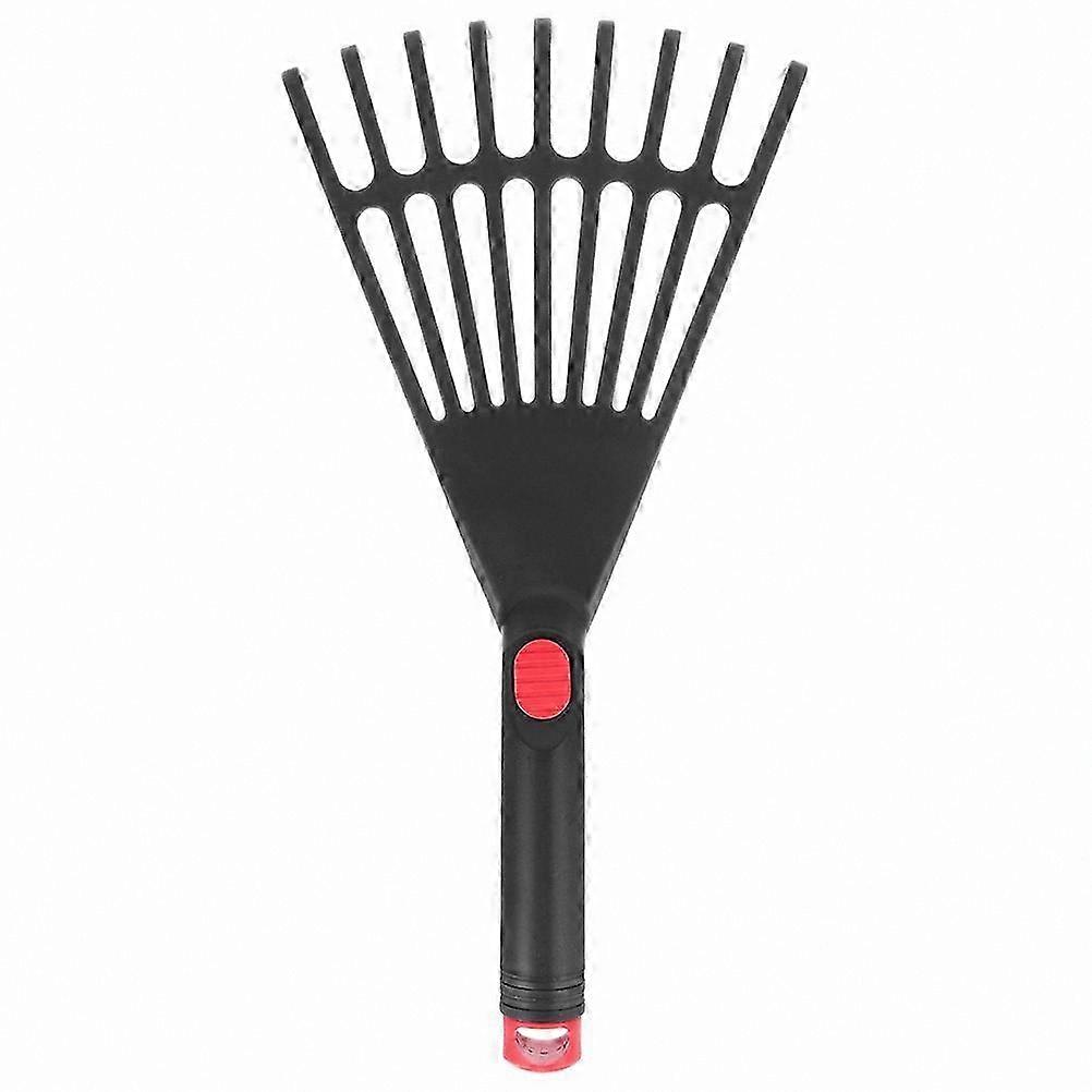 Plastic Leaf Rake for Gardening, Small Garden Tool with Handle for Yard Work