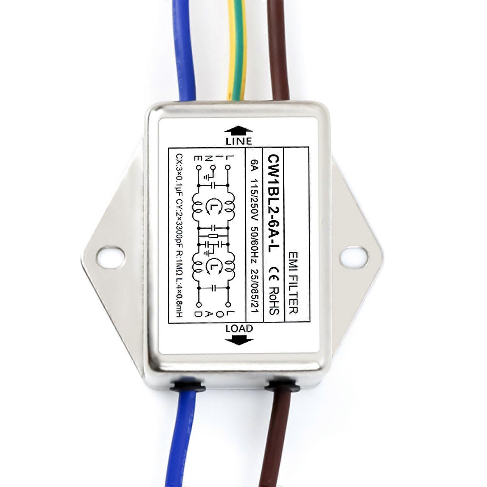 Filter CW1B L(040) Single Phase 250V for Reducing Electromagnetic Interferences In Home And Industrial Setting Multicolor