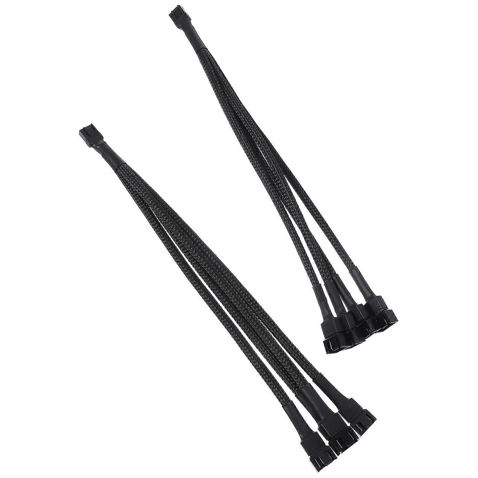 2PCS Converter for Cooling Fan 4 Way Fan Extension Cable Computer Accessory