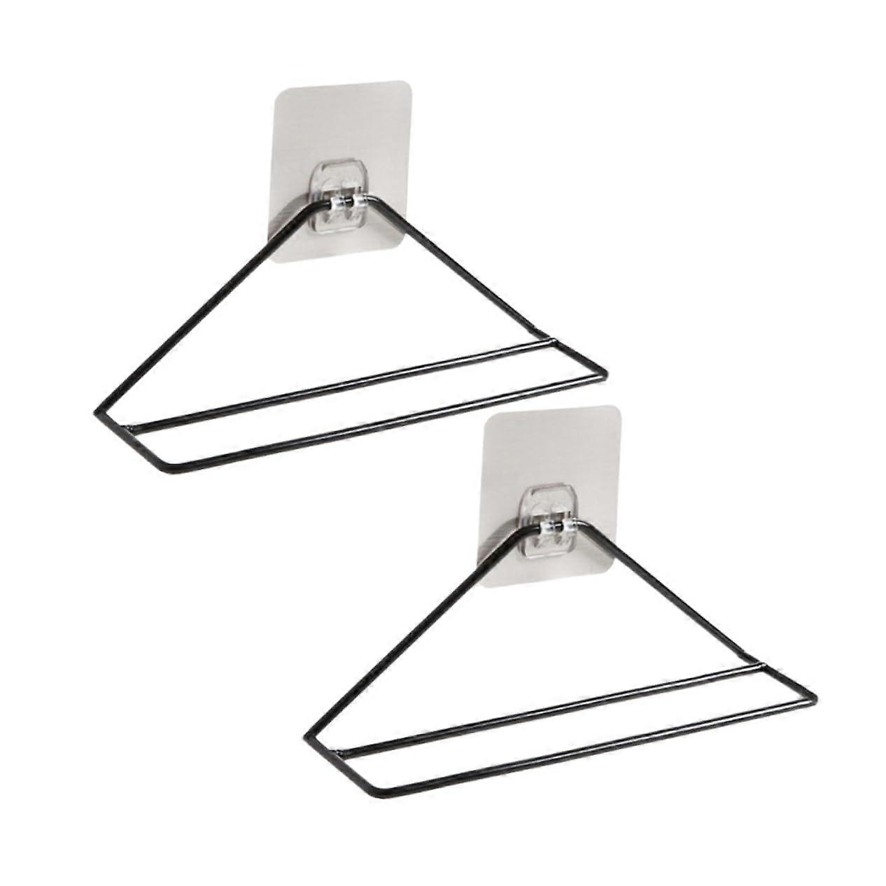 2 Pack Wall Mounted Shoe Rack Wrought Iron SpaceSaving Triangle Design for Slippers and Sneakers