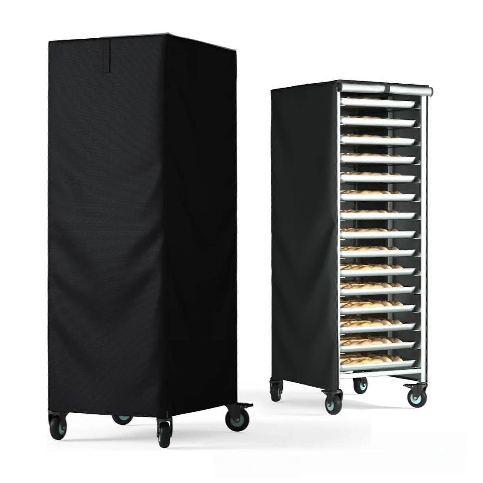 Bakery Rack Cover 420D Waterproof Fabric with Vent Openings for Bread Storage 23x28x64 Inch