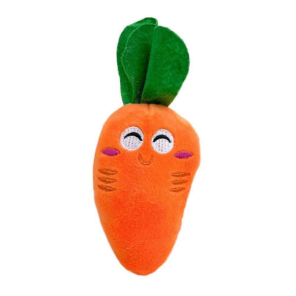 Chicken Leg Carrot Plush Toy with Squeaker Interactive Dog Cat Chew Toy for Small Pets Durable Safe Bite Sound Fun Playtime