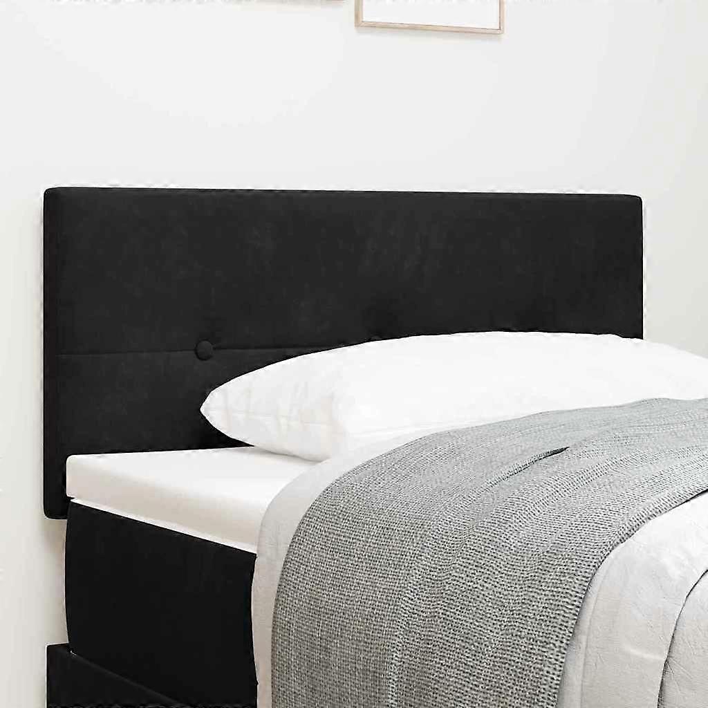 LED Kopfteil mit LED-Lichtleisten Schwarz 100 cm Polyester