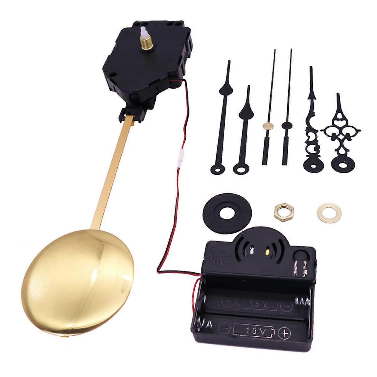 Long Shaft Clock Movement Set with Pendulum and Hands for DIY Wall Clock or Music Box