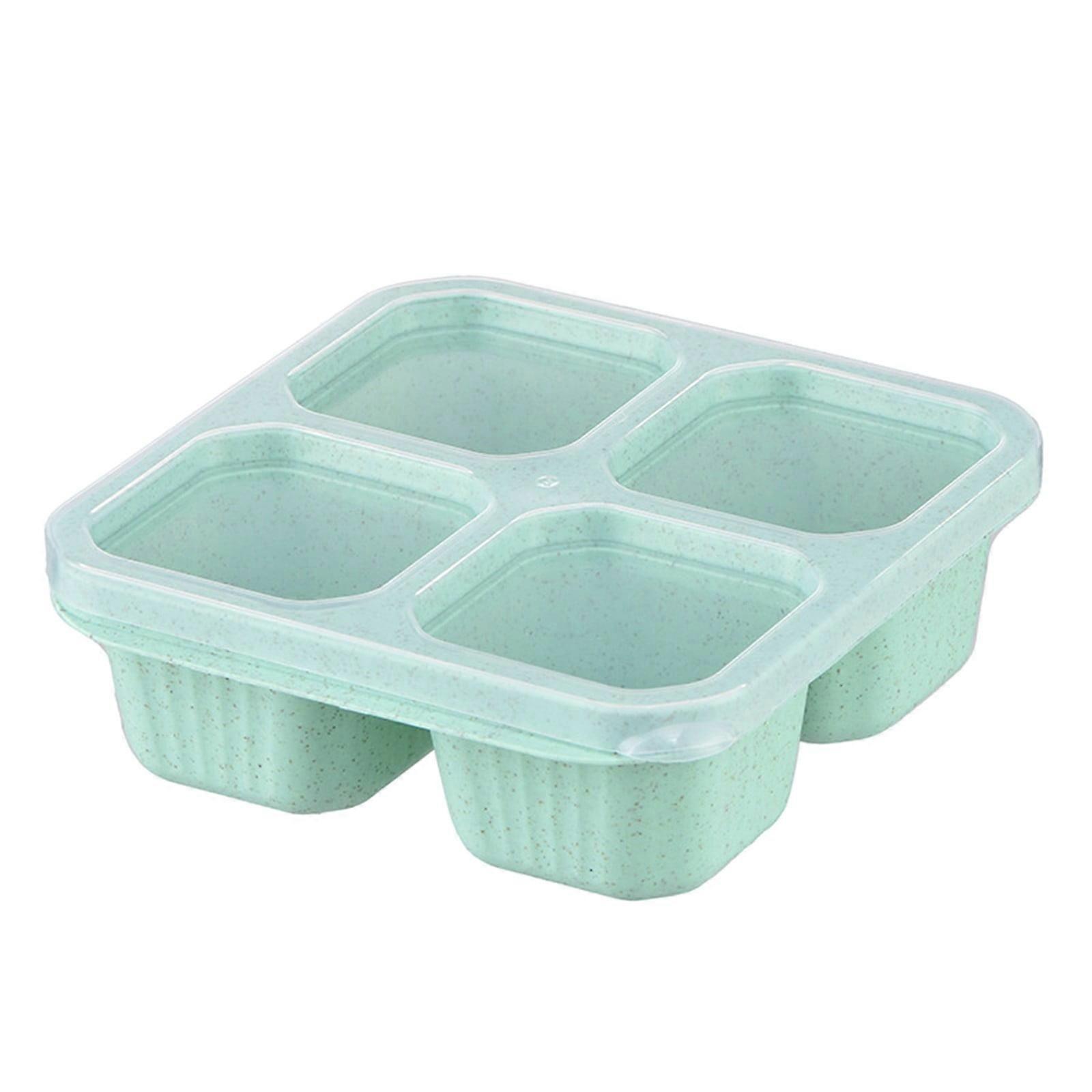 Tableware Bento Box Adult Lunch Box 4 Compartment Meal Prep Container for Kids Reusable Food Storage Containers With Transparent Lids Microwaveable