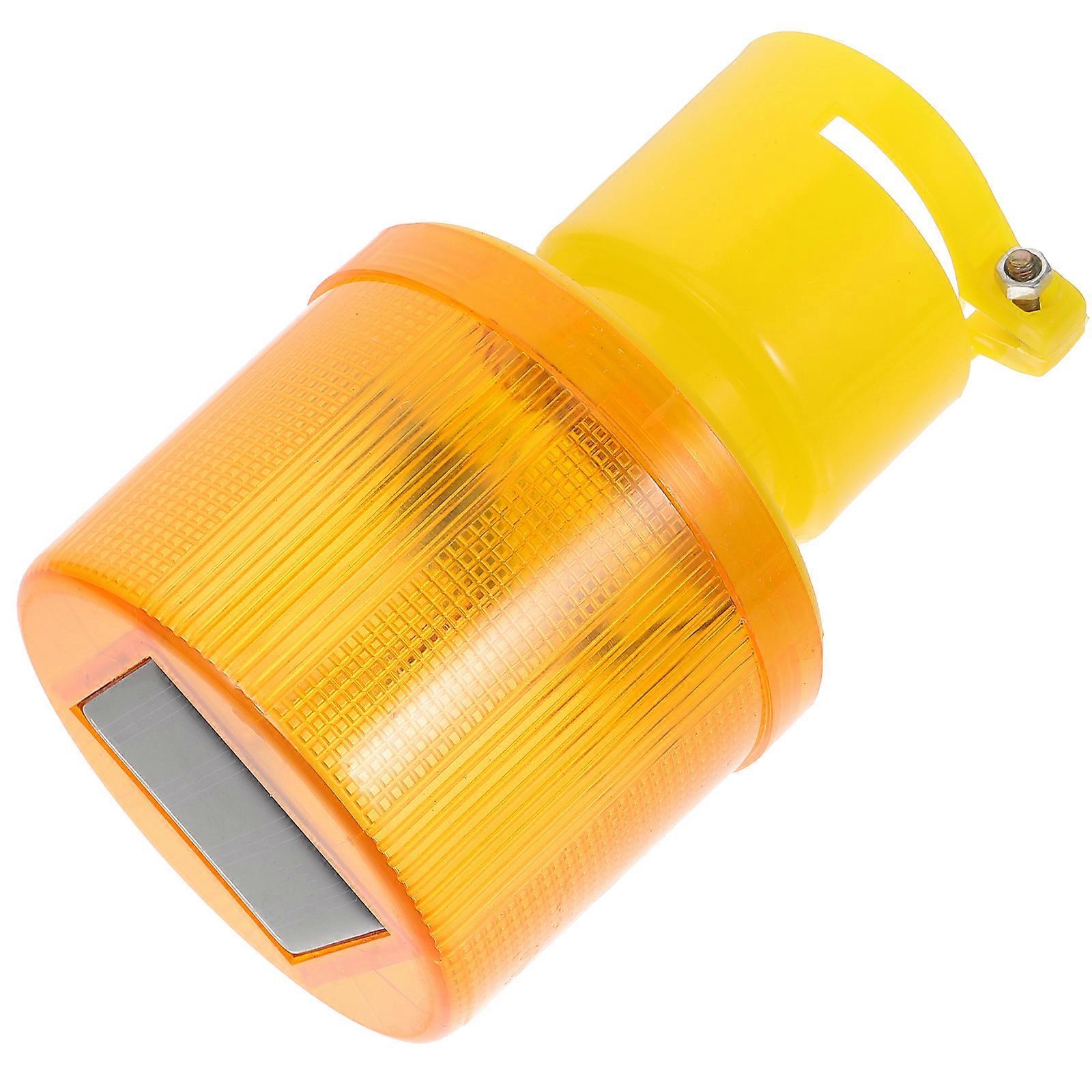 Solar Powered Traffic Strobe Warning Lights for Safety Sign Use Yellow