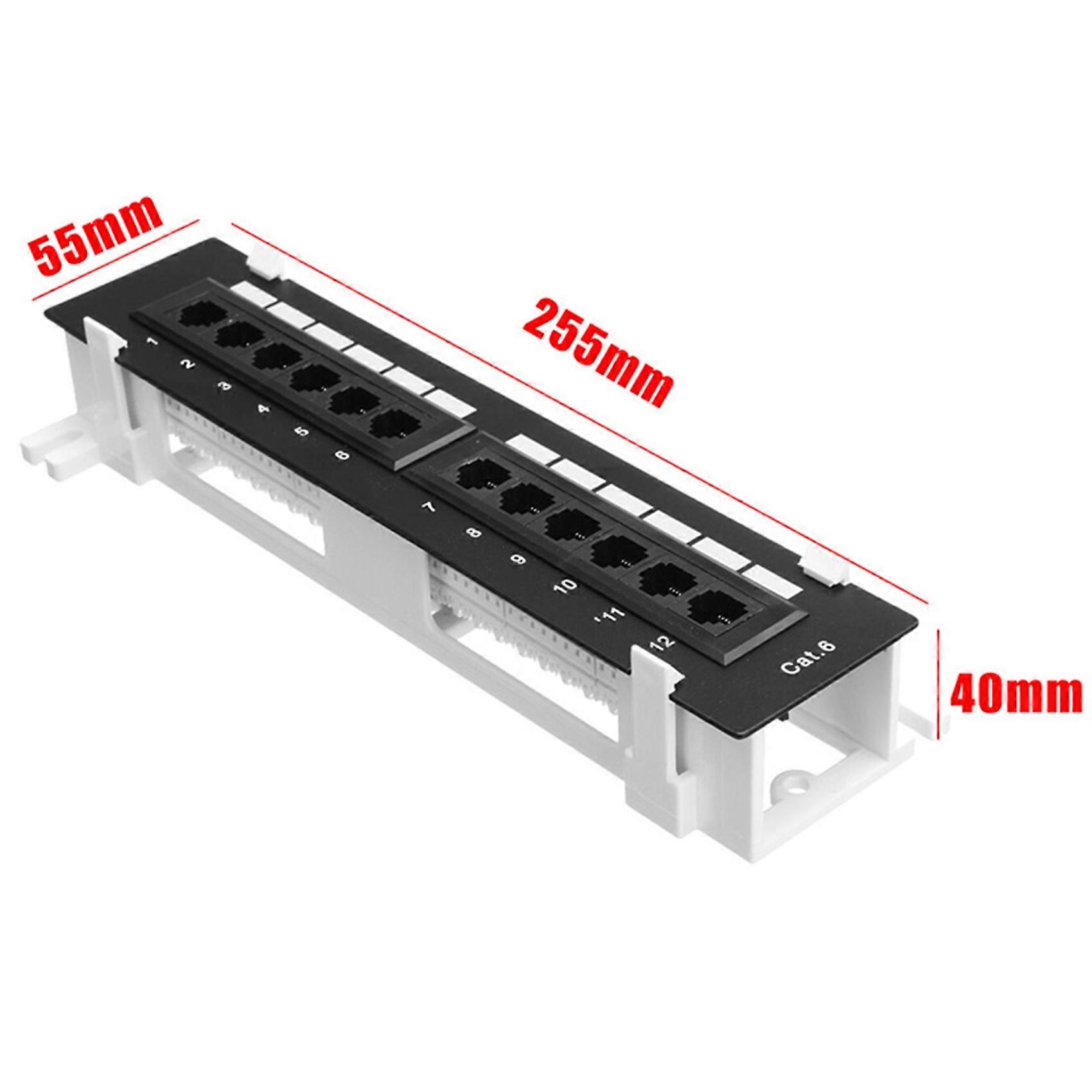 5X Network Tool Kit 12 Port CAT6 Patch Panel RJ45 Networking Wall Mount Rack with Surface Wall Mount Bracket