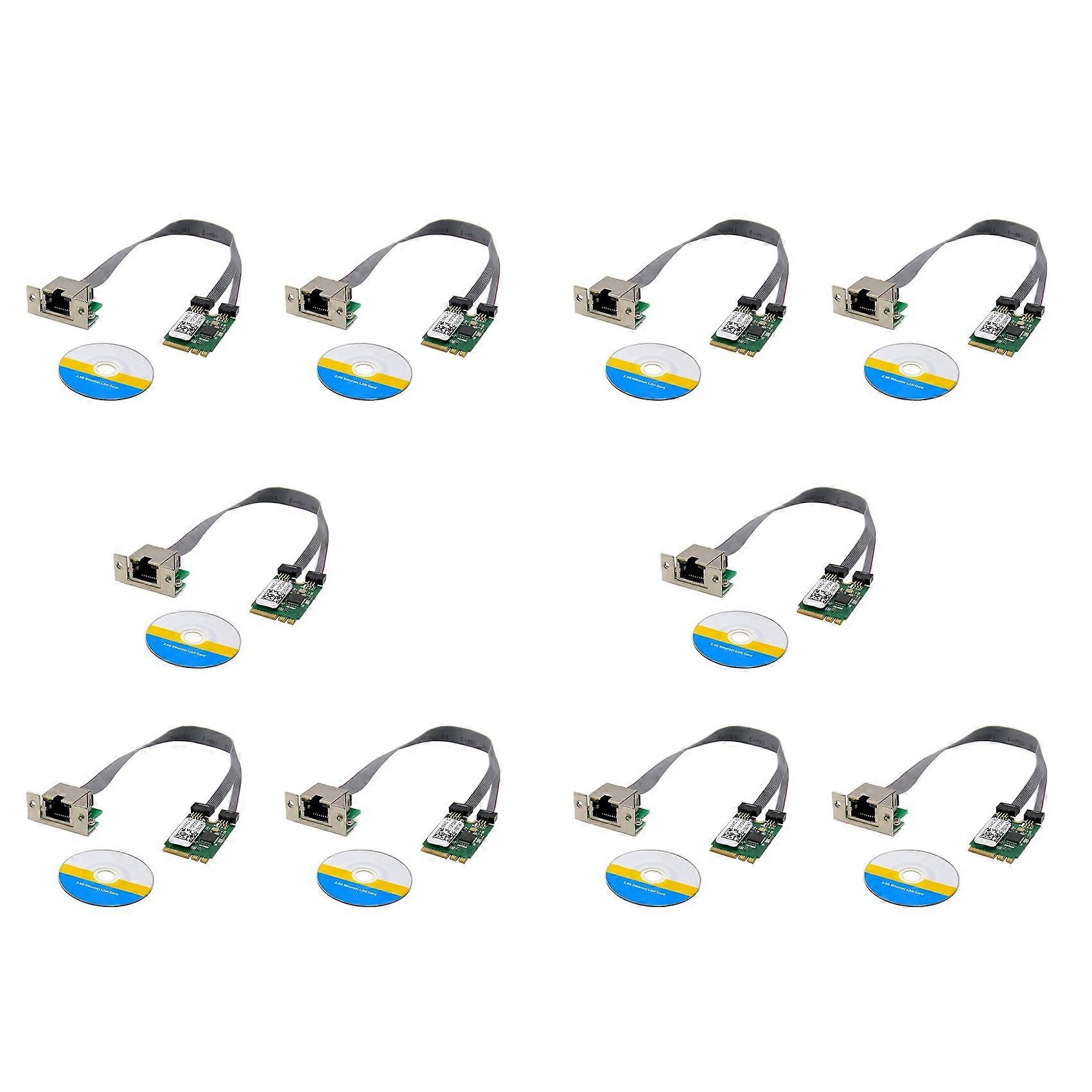 10X M.2 A+E KEY 2.5G Ethernet LAN Card RTL8125B Industrial Control Network Card PCI Express Network Adapter