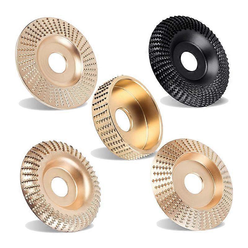 5PCS Angle Grinder Wood Carving Disc Set, with 5/8 Inch Arbor
