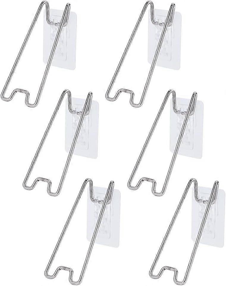 6 Sets Adhesive Easel Back Silver Metal Picture Frame Self Stick Easel Back Stand Support for Photo Paintings Display 5.12 Inch Height