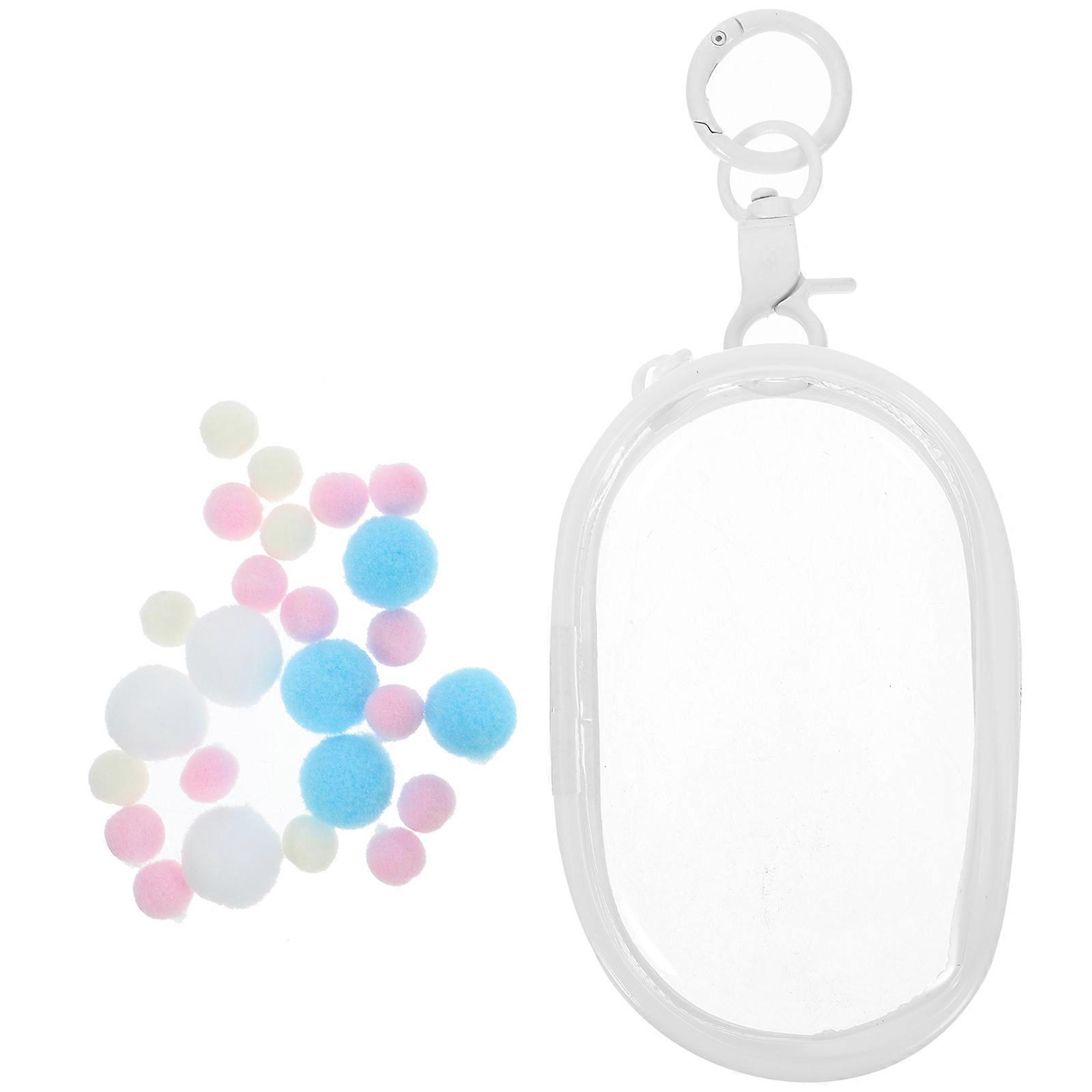 PVC Doll Bag Display Case for Storage 3Sets with Clear Figure Keychain