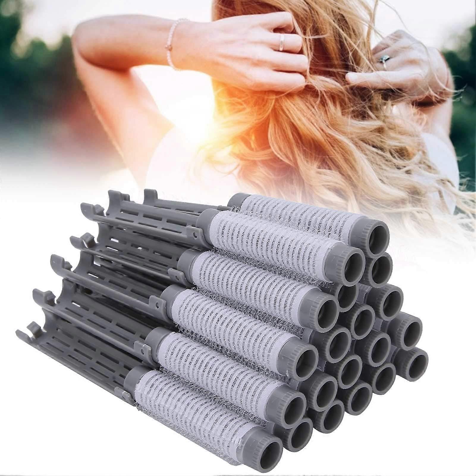 20pcs Hair Perm Rods and Styling Clips with Plush Lock Grip for Heat Curls Salon or Home Use
