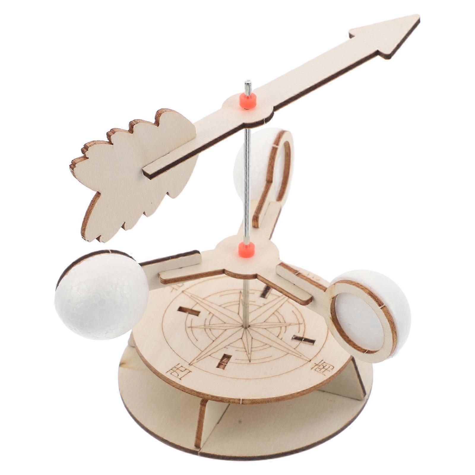 Wooden Wind Vane Educational Toy for Science Projects DIY Assembly