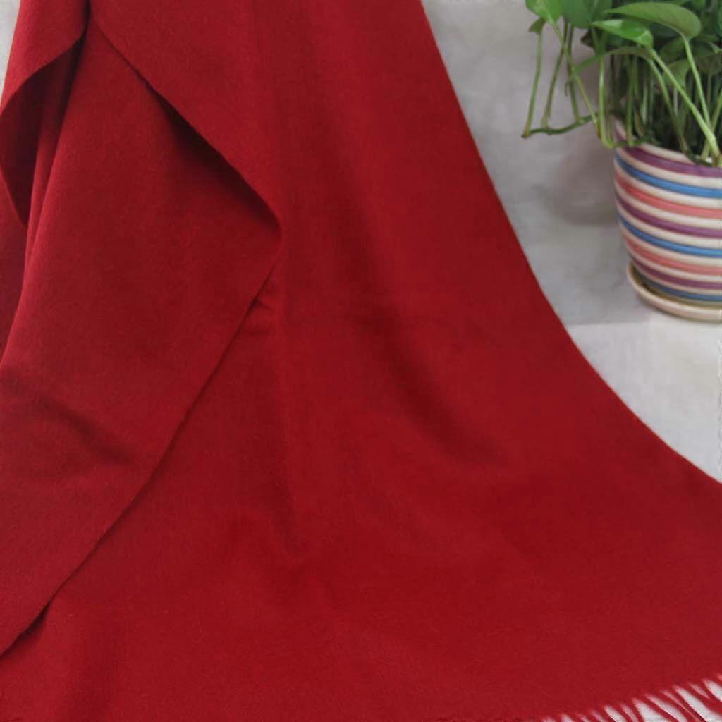 New Womens Mans Solid Long Cashmere Wool Blend Soft Warm Wrap Shawl Scarf Gift