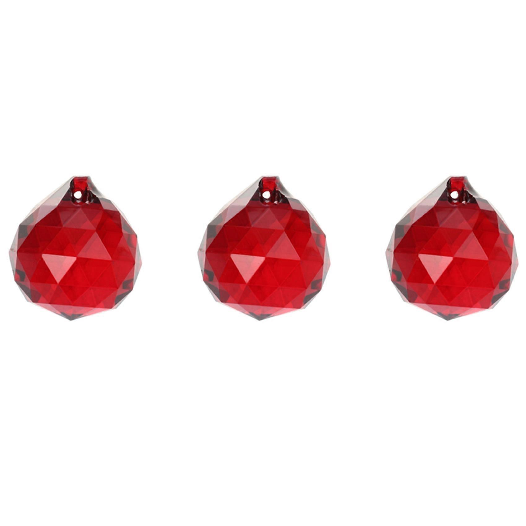 3X, 30mm Red Crystal Ball Prisms