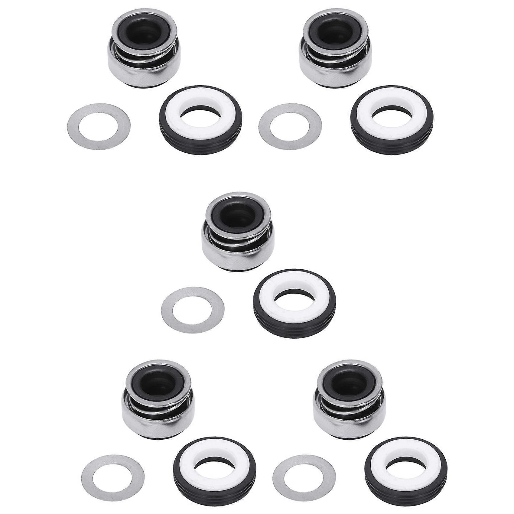 5X 12mm Coiled Spring Rubber Bellow Pump Mechanical Seal 301-12