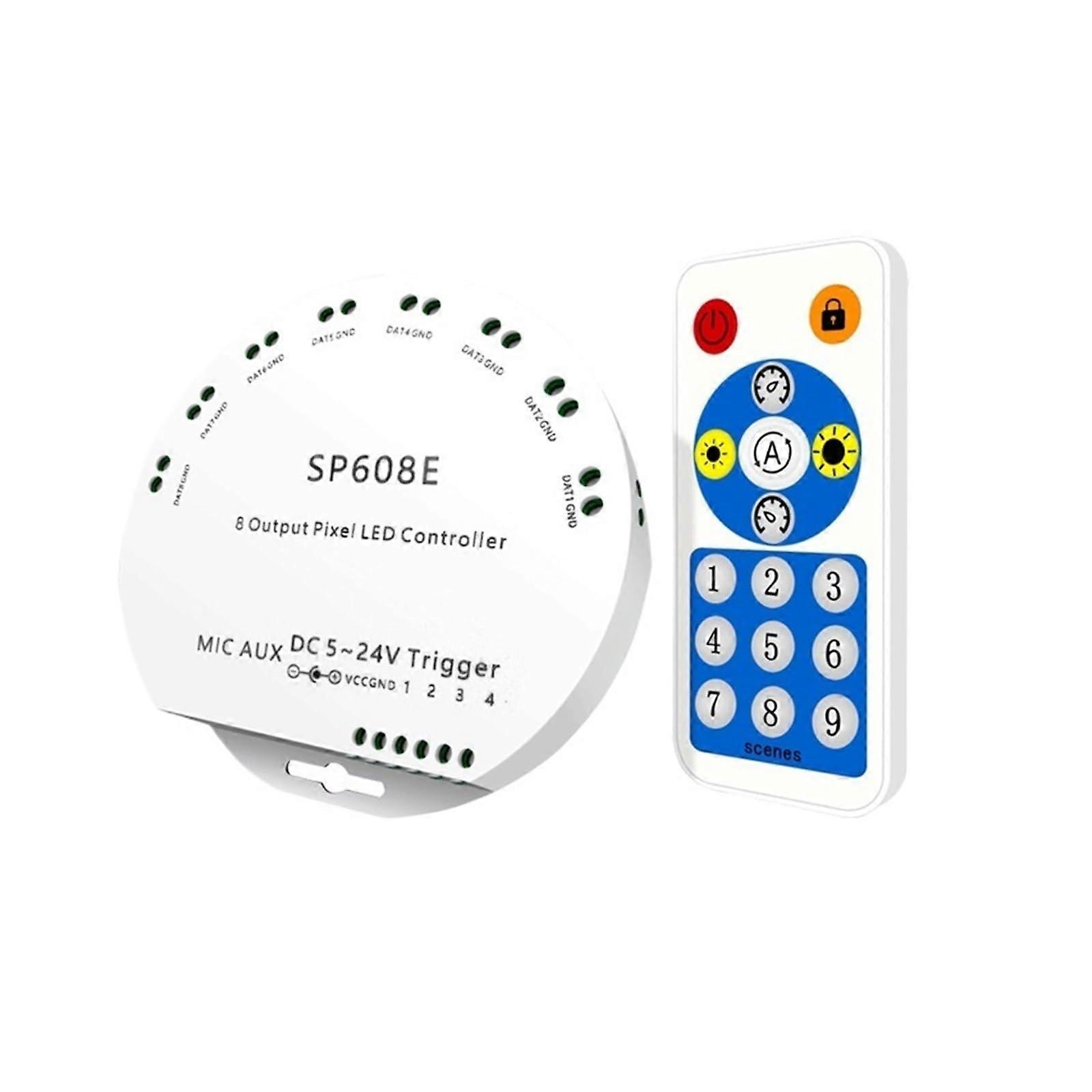 LED Light Bar Controller with Smart App Control, 8 Channel Output, Smooth Dimming, Full Color