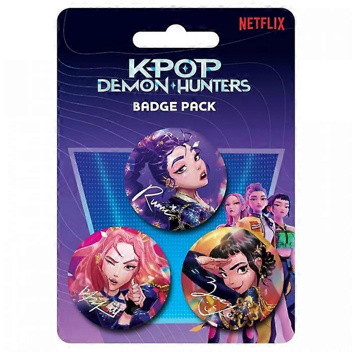 K-Pop Demon Hunters Button Badge (Pack of 3)