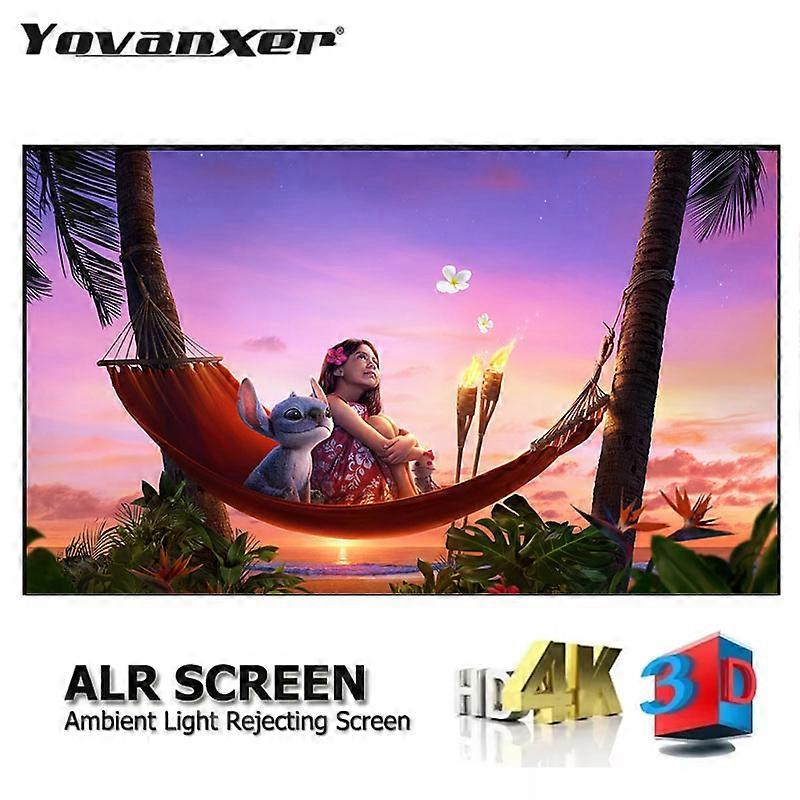 Ambient Light Rejecting ALR Projector Screen 72" 80" 90" 100" 120" 133" 150" CLR Anti-Light Projection Curtain without The Frame