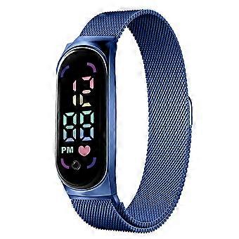 Orologio elettronico magnetico multifunzionale regolabile a led schermo impermeabile quadrante rettangolare studente orologio quotidiano