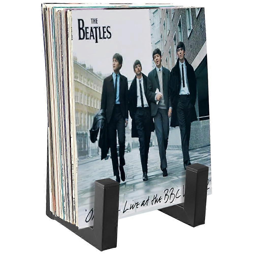 Vinyl Record Storage Rack with Large Capacity, Metal LP Display Stand for Wall or Desktop Use