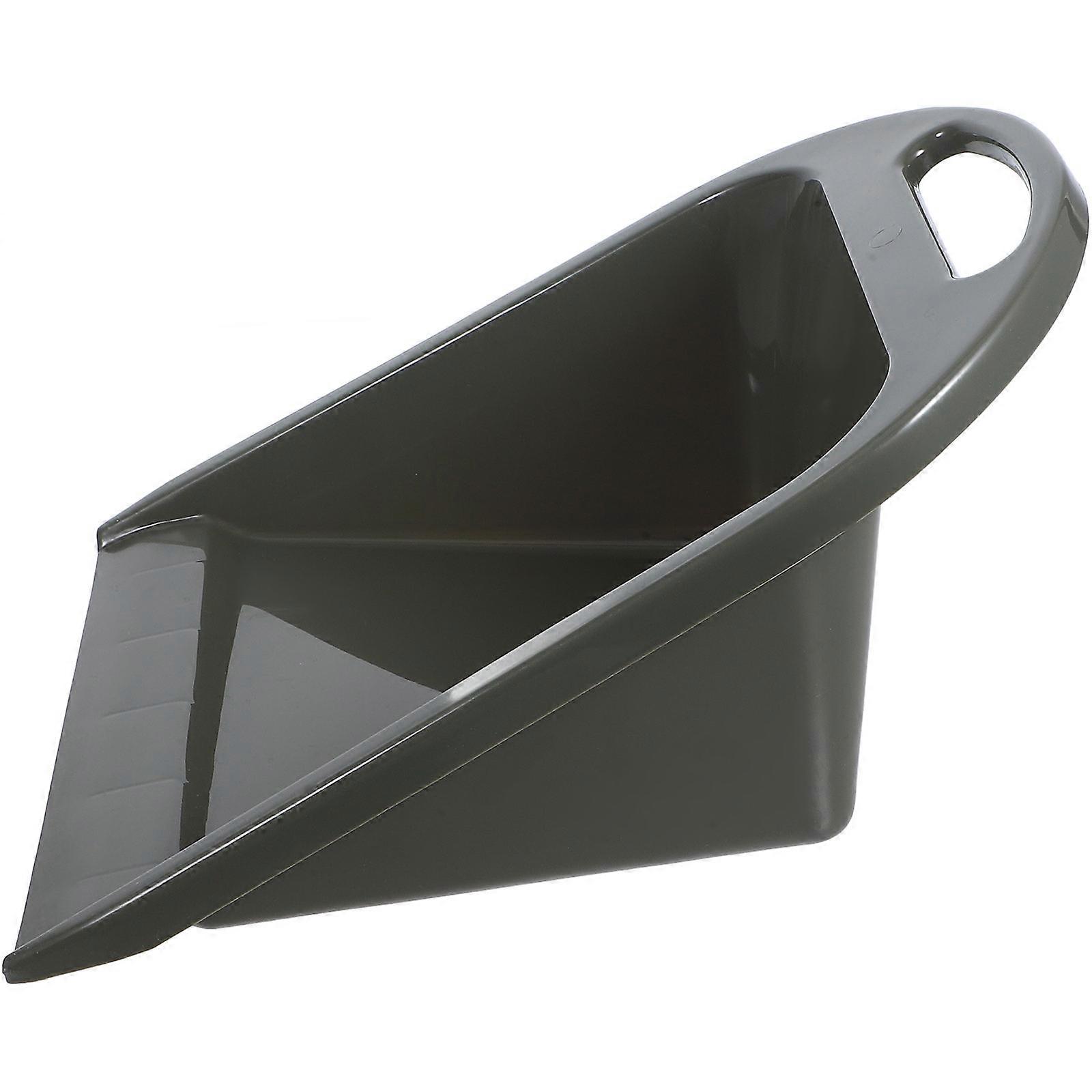 Handheld Dustpan Black Plastic for Home Cleaning Convenient Use