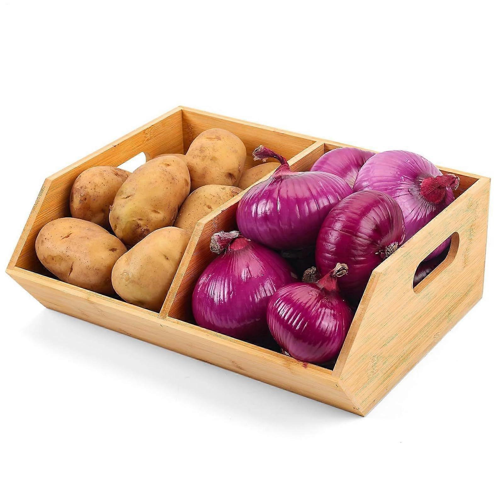 Stackable Wooden Pantry Organizer Bins with DoubleLayer OpenFront Design for Kitchen Storage Ref:5943