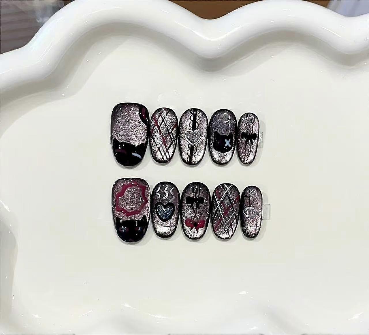 Dark Style Handmade Nails XSmall Accurate Fit Compact Size Chemical