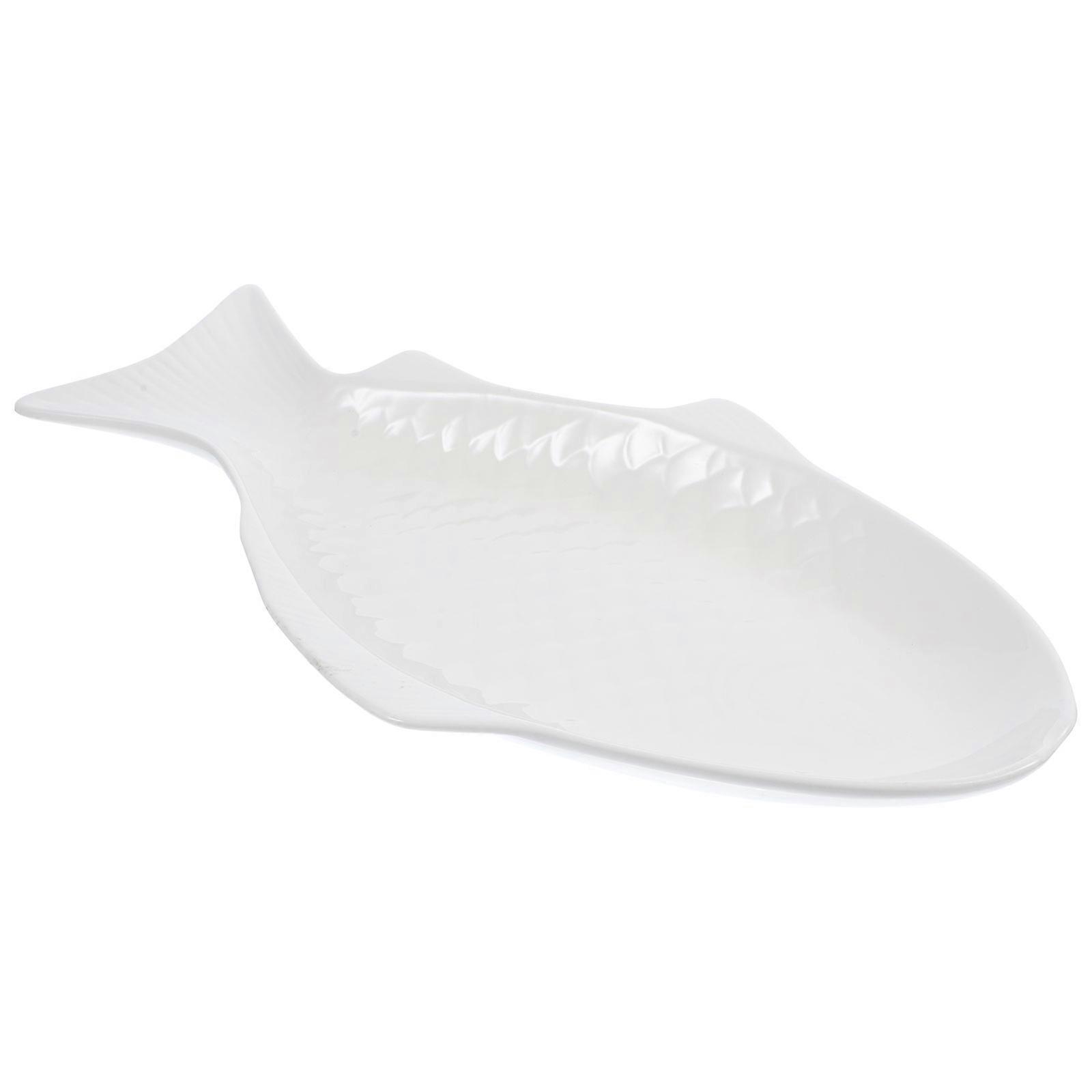 Fish Plate Ceramic Serving Platter for Steaming Fish with Unique Design