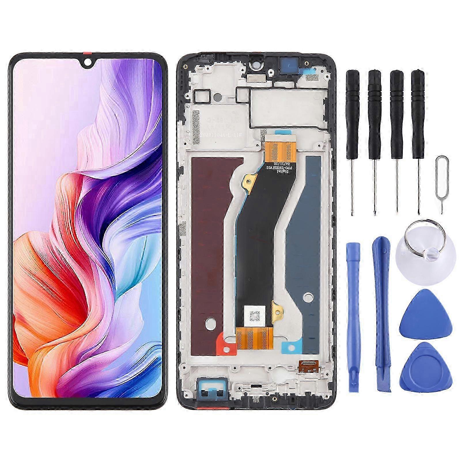 2025 For ZTE Blade V70 Max LCD Screen Digitizer Full Assembly with Frame (Black)