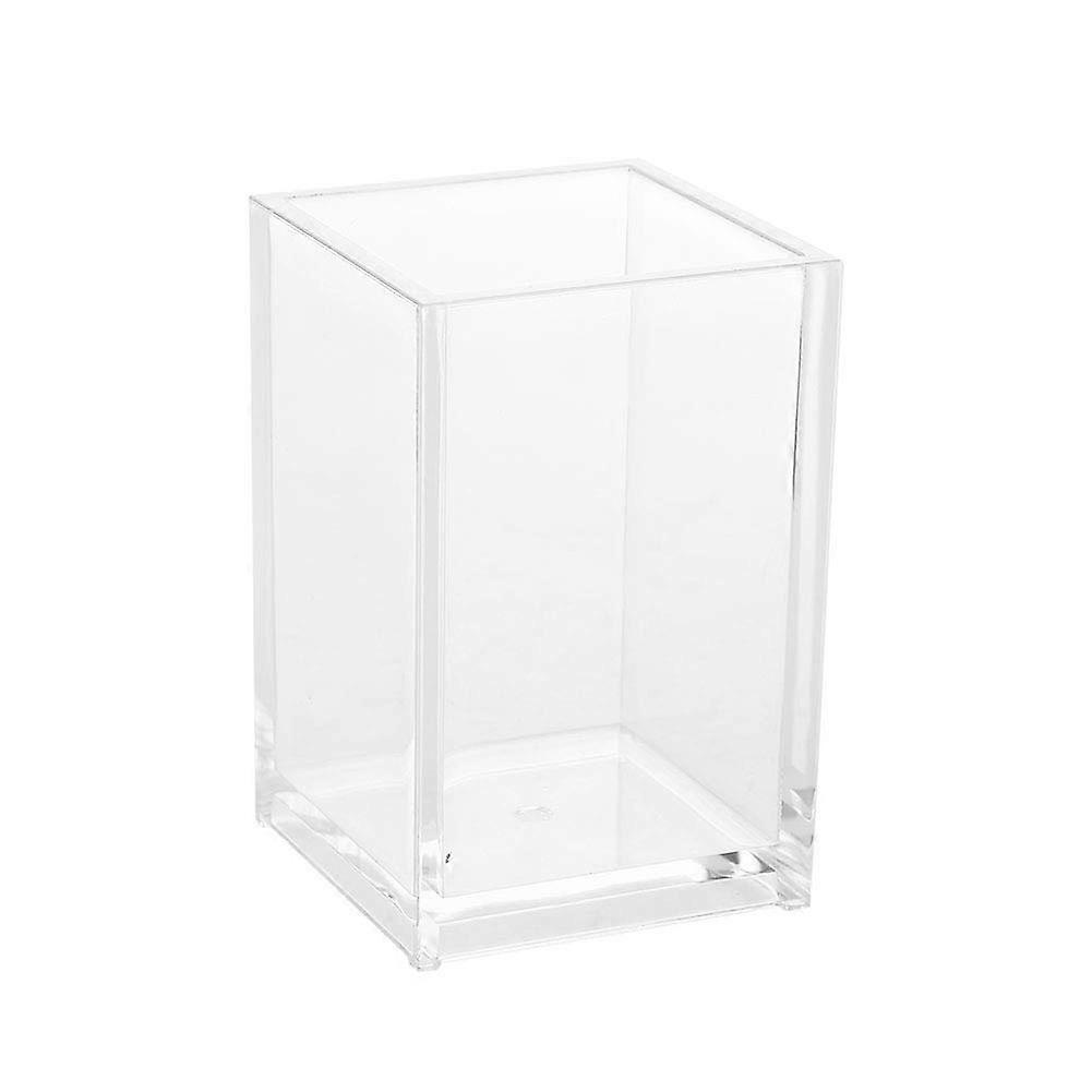Makeup Brush Holder Clear Acrylic Organizer Space Saving Transparent Cosmetic Storage Box
