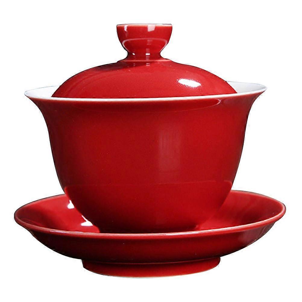 Tea Bowl Set Ceramic Material Classic Design Suitable For Office Use Tea Lovers 1Set