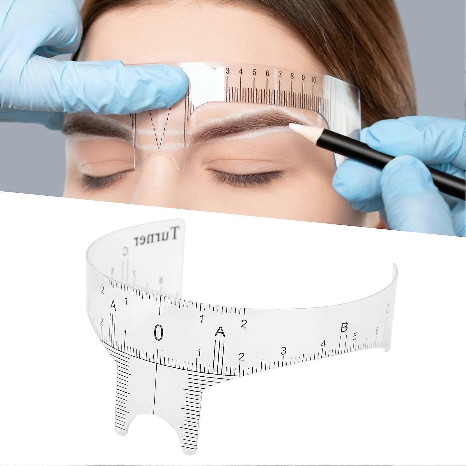 Eyebrow Ruler for Accurate Brow Mapping, Transparent Microblading Ruler, Nose Bridge Style B