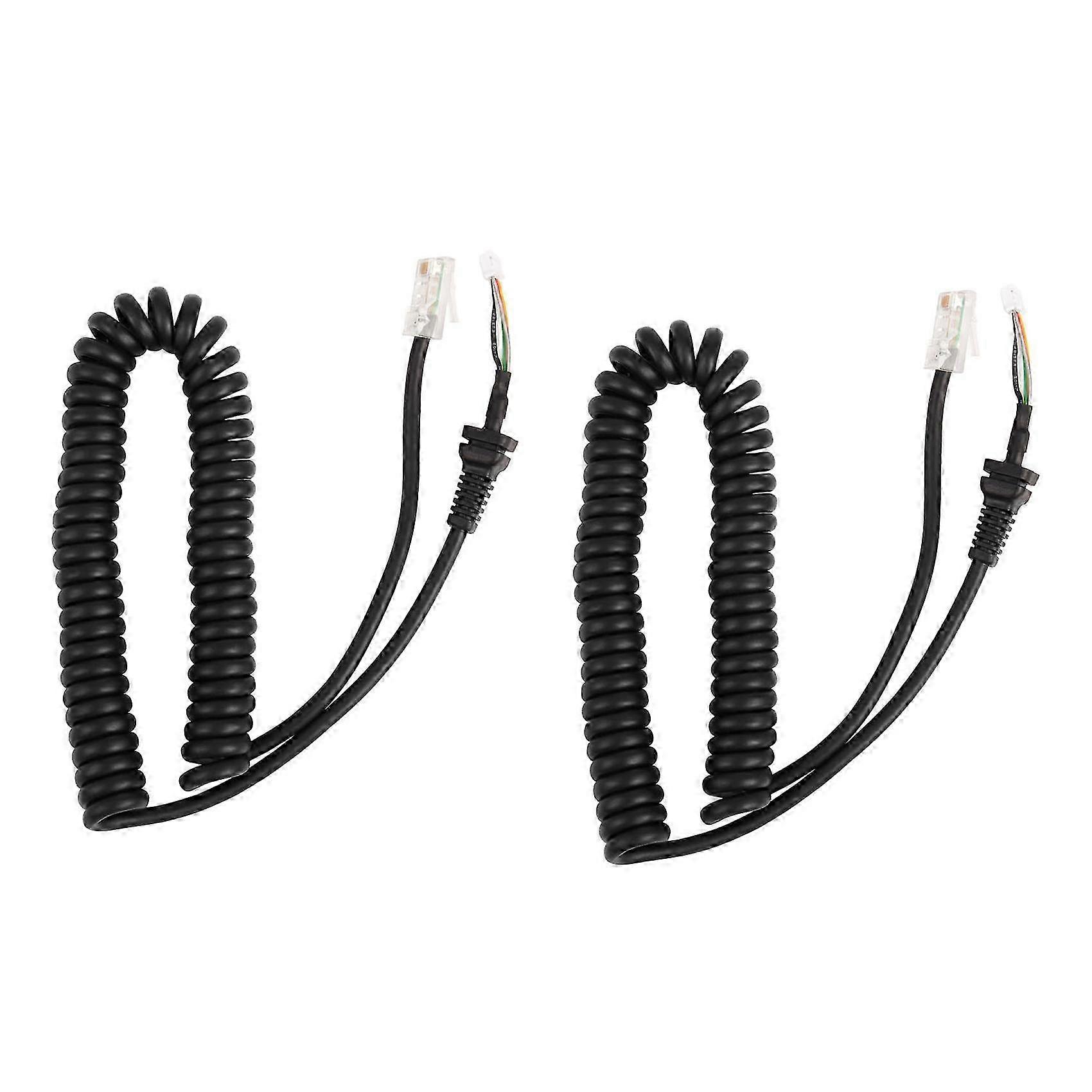 2X Car Hand Speaker Microphone Replacement Mic Cables Cord Wire for -48A6