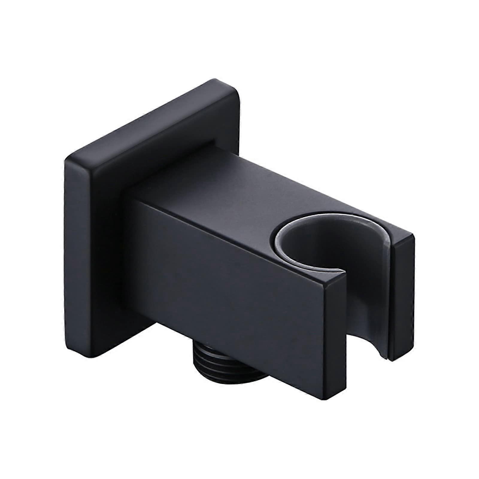 Matte Black Shower Head Holder Adjustable Wall Mounted Square Bracket for Bathroom Ref: 1801
