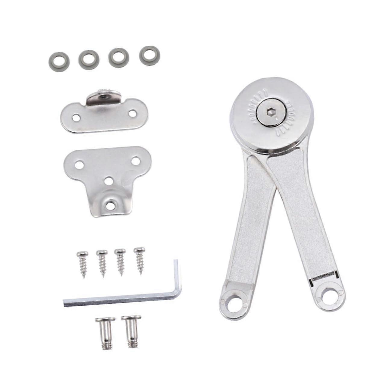 Adjustable Cabinet Lid Support Hinge with Gas Spring, Soft Close, Rotatable Design, 2Piece Set for Closets and Cabinets