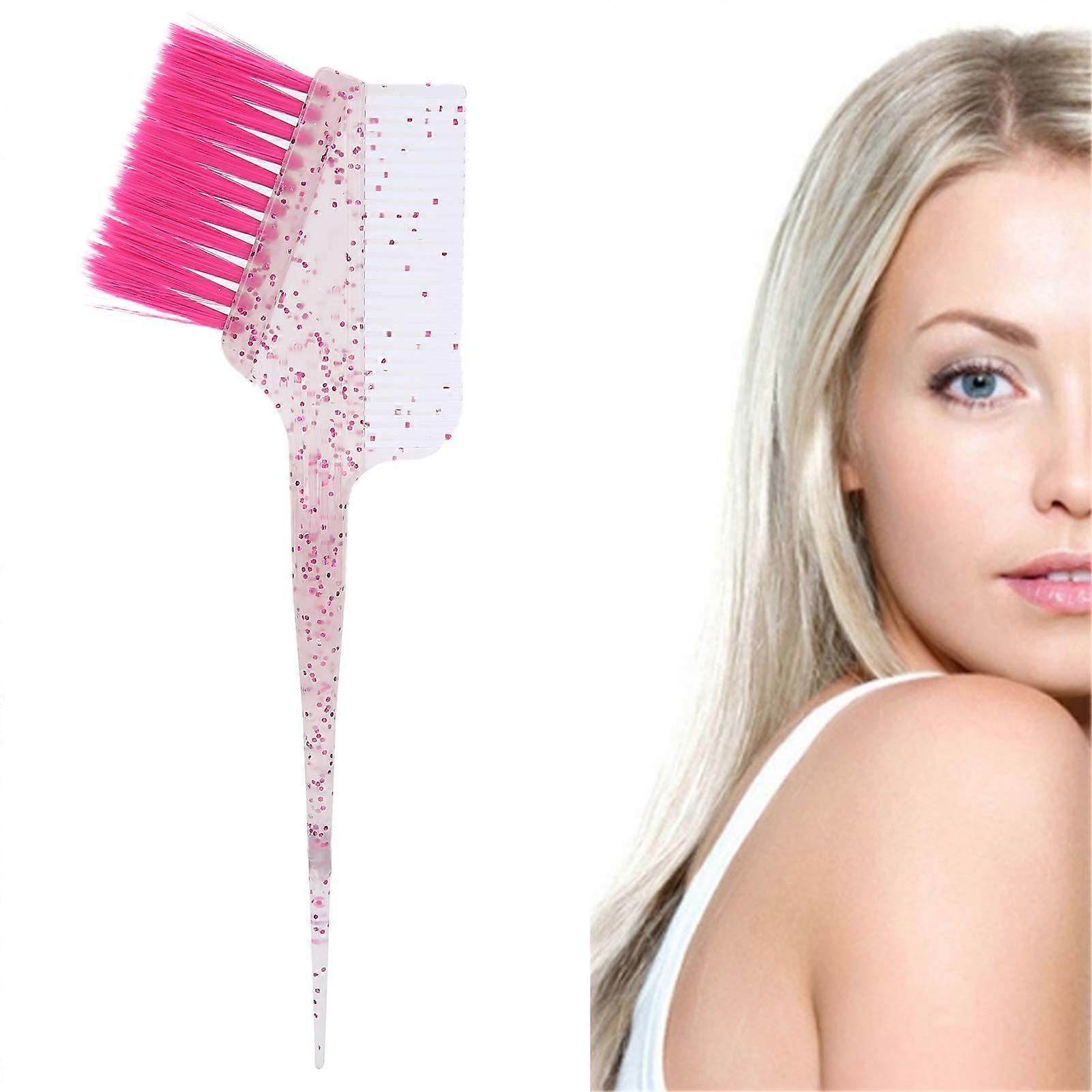 Hair Dye Brush with DualSided Design for Even Color Application and Precise Root Touch Ups, Pink