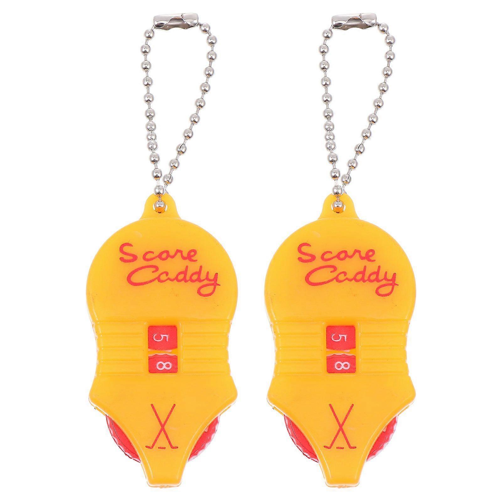 2Pcs Portable Golfs Scoring Device Lightweight Golfs Balls Scoring Indicator