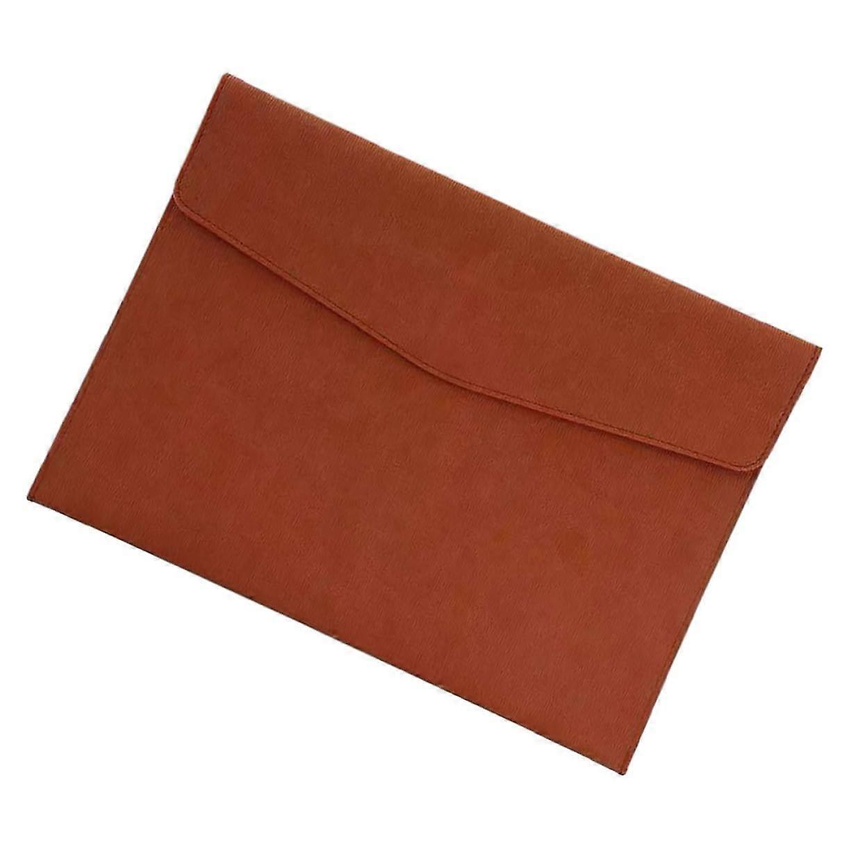 PU Leather Briefcase Large Capacity Multi Compartment Document Organizer Bag for Office Travel