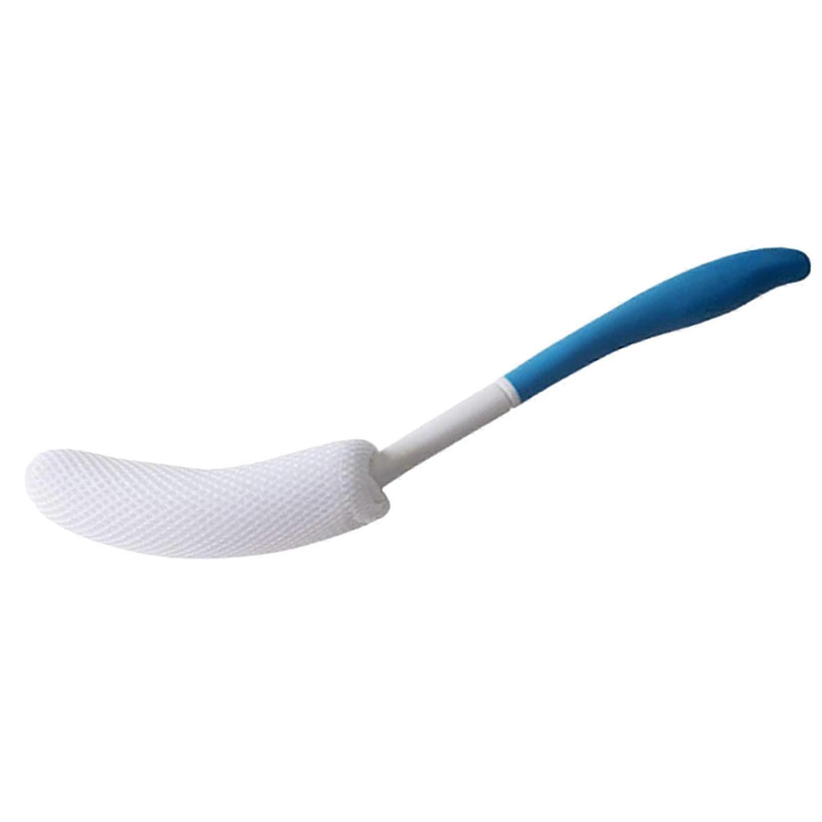Back Scrubber for Elderly with Long Curved Handle, Gentle Exfoliating Bath Brush for Shower