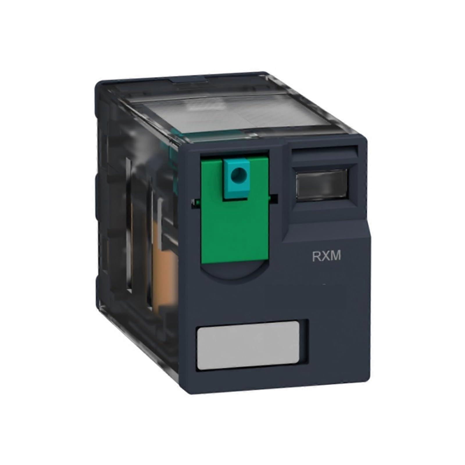 RXM4AB1FD Plugin Intermediate Relay with Locking Test Button, 4Pole DIN Rail Mount