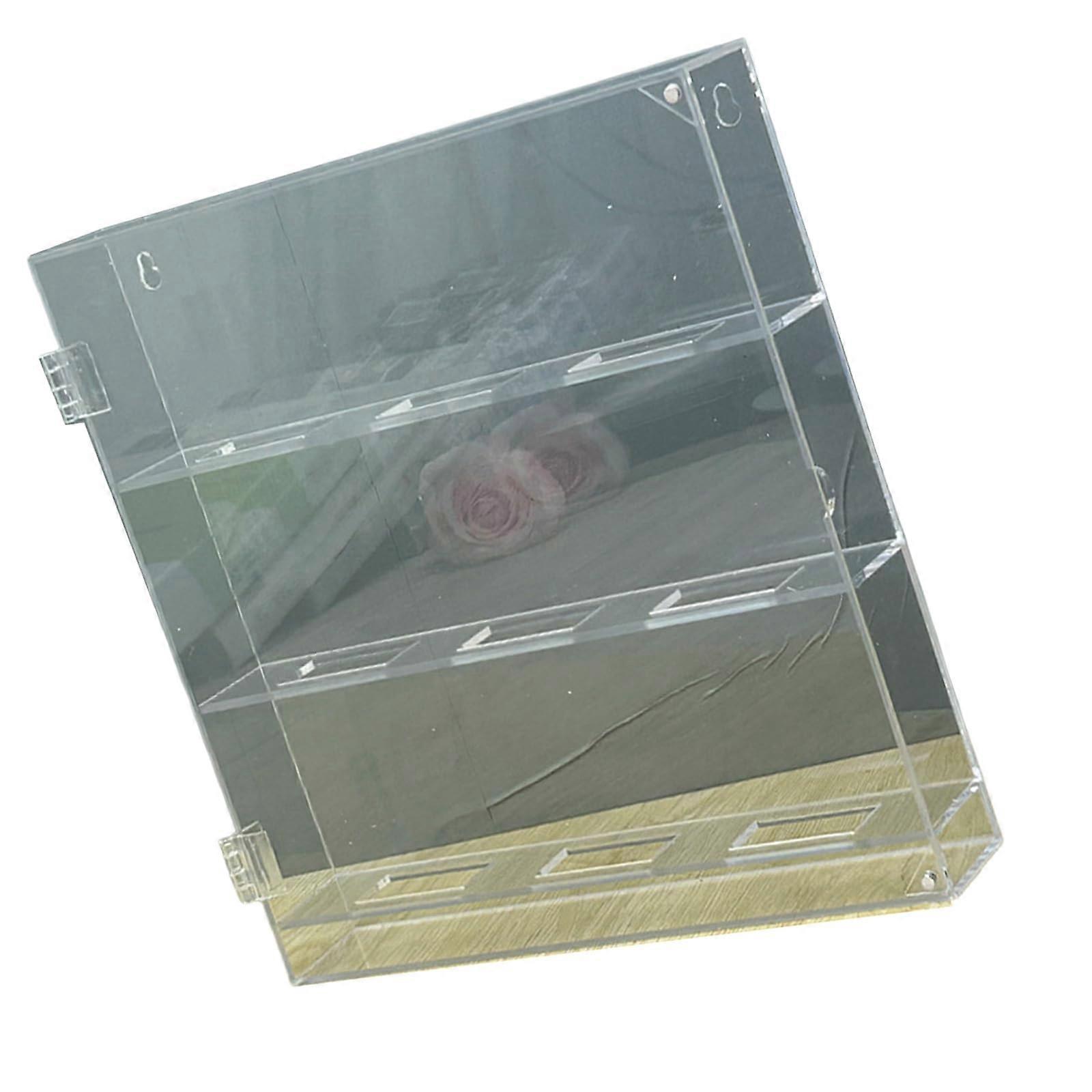 Large Capacity Acrylic Guitar Pick Display Case with Base, Clear Shatterproof Collector Box