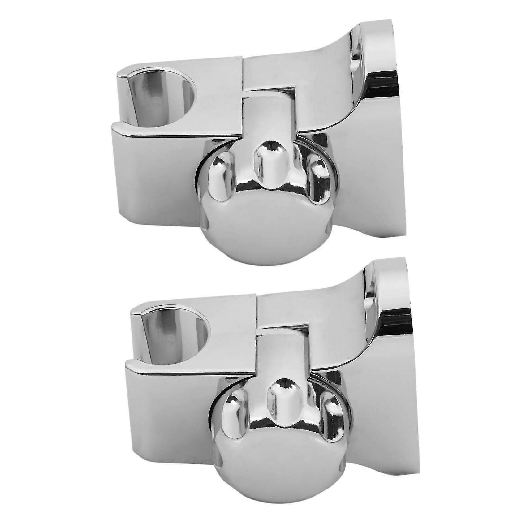 2X Adjustable Rotating Bathroom Shower Head Hand Holder Wall Mounted Bracket Silver