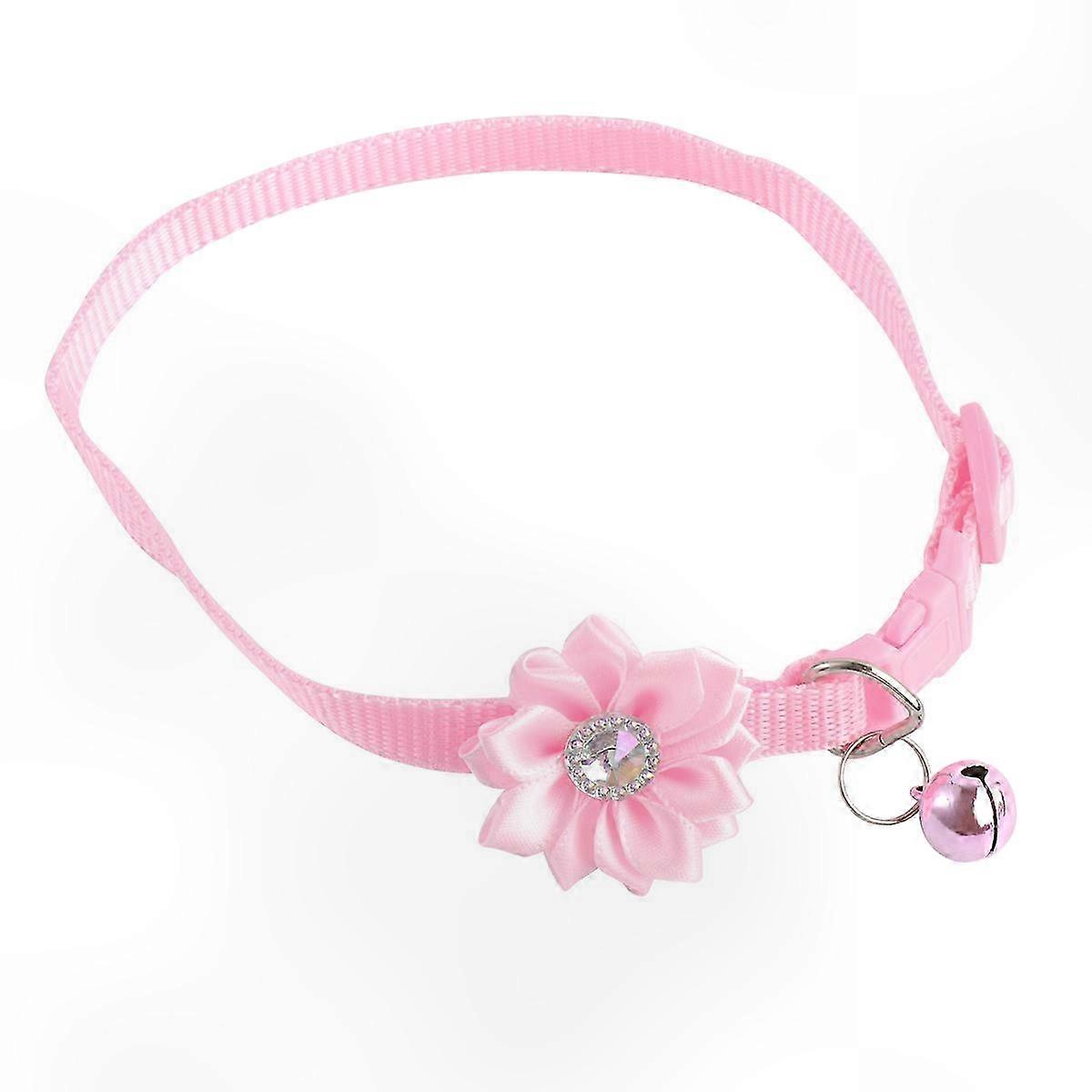 Adjustable Pet Collar with Flower and Bell for Pets