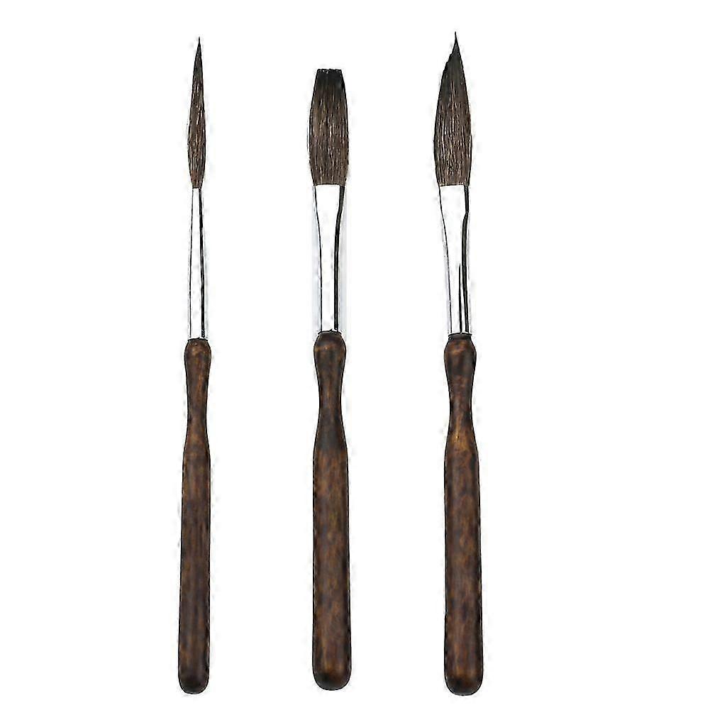 Pinstriping Brush Kit,3 Pcs Professional Striping Brushes Long Liner Script Scroll Rigger Brushes