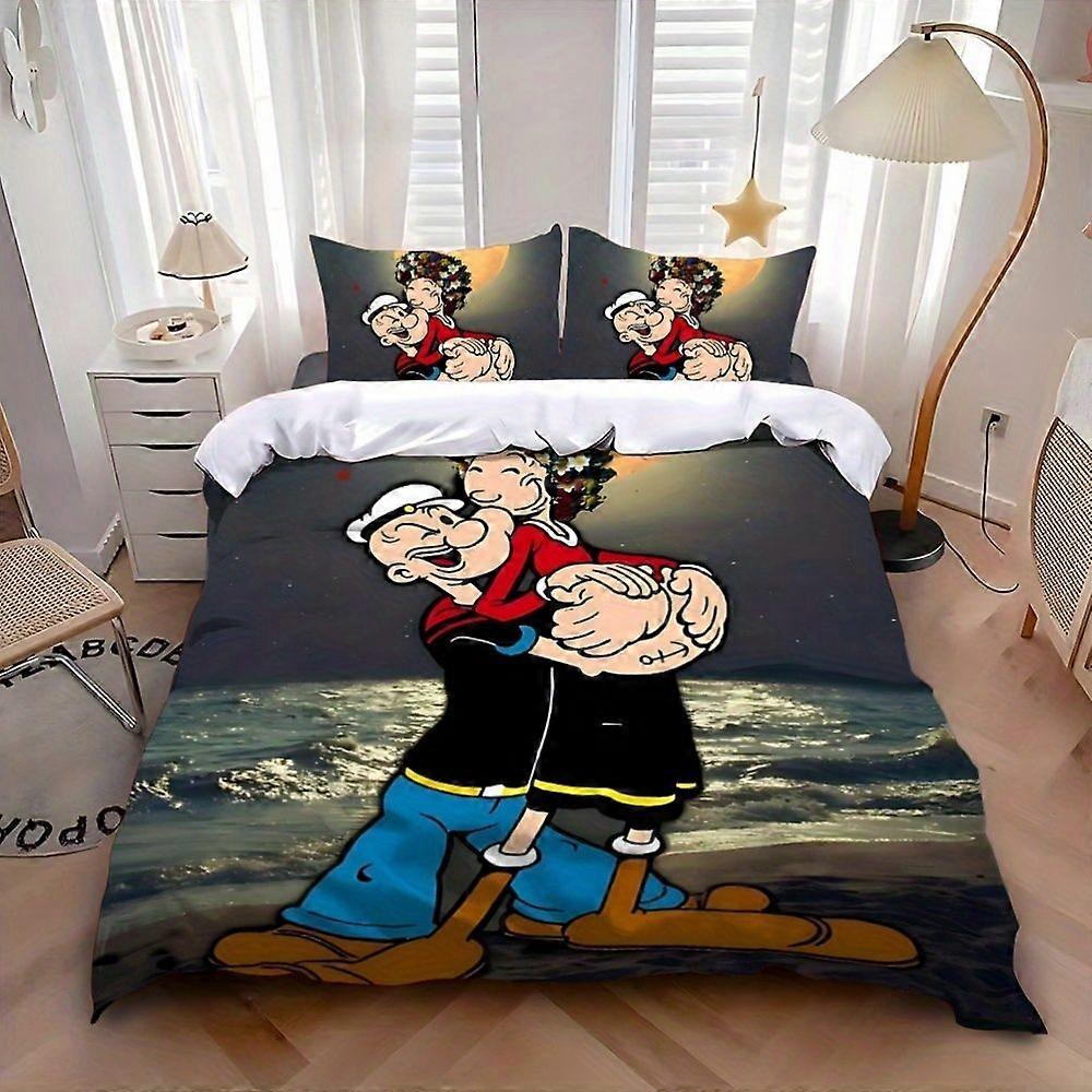 3pcs Cartoon Popeyes Printed Bedding Set