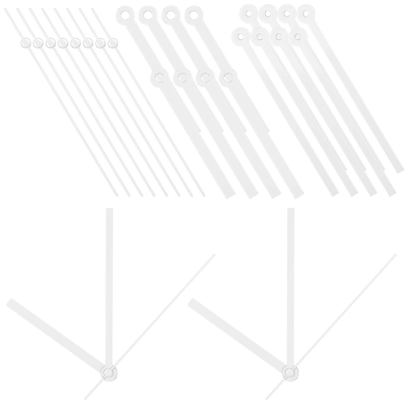 Clock Hands Set Aluminum White for Clock DIY 10Sets Replacement Parts