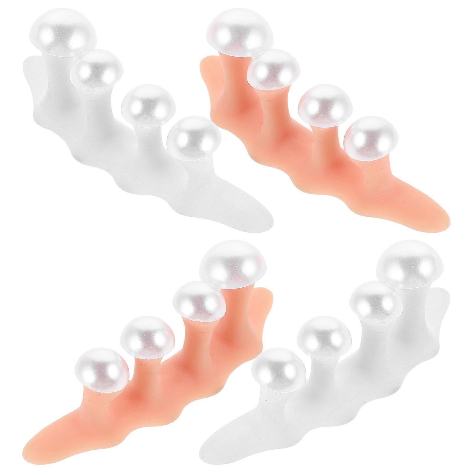 Toe Separator Silicone Toe Spreaders for Pedicure with 8Sets for Nail Art