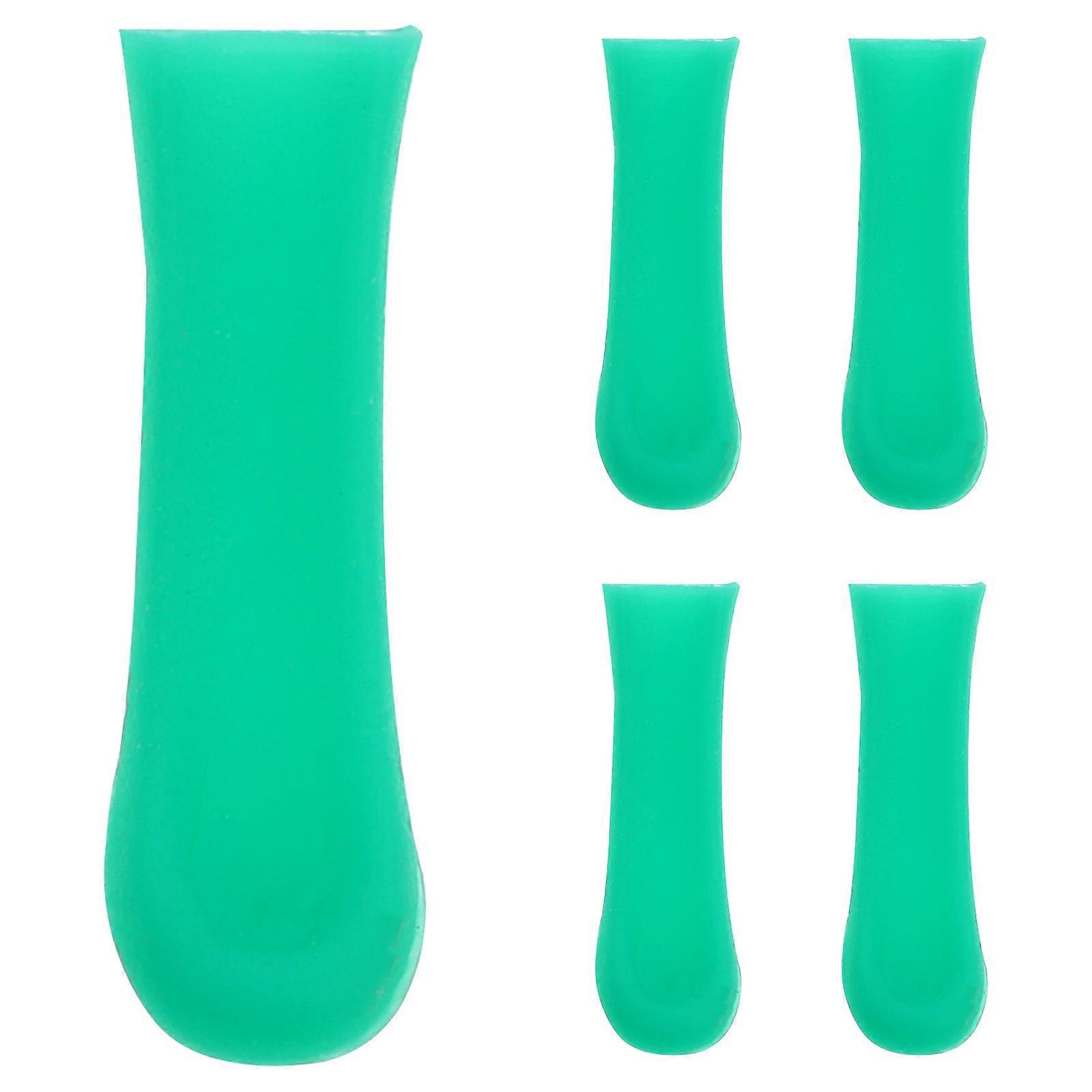 Light Green Silicone Ear Wax Removal Spoon Tips Replacement 5Pcs