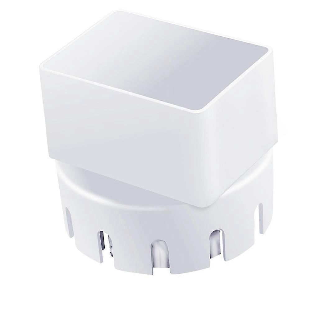 3In X 4In Square Rain Gutter To Drain Pipe Adapter,White